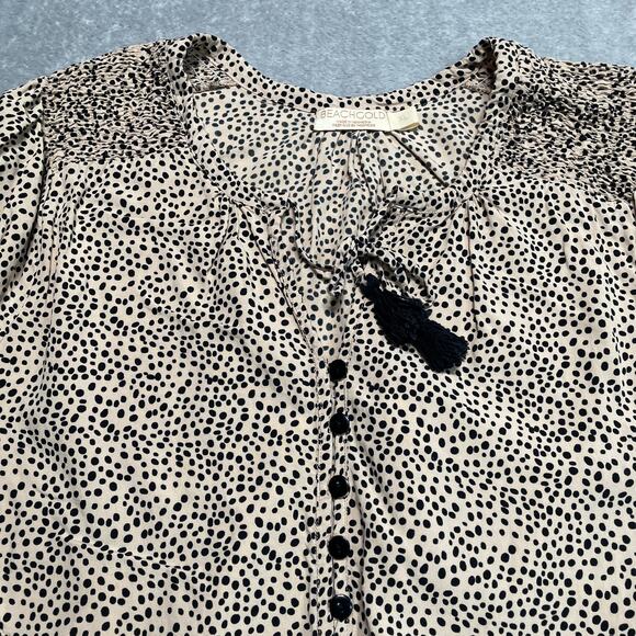BeachGold Romper Womens Extra Large Beige Cheetah Animal Print Anthropologie - Picture 5 of 11